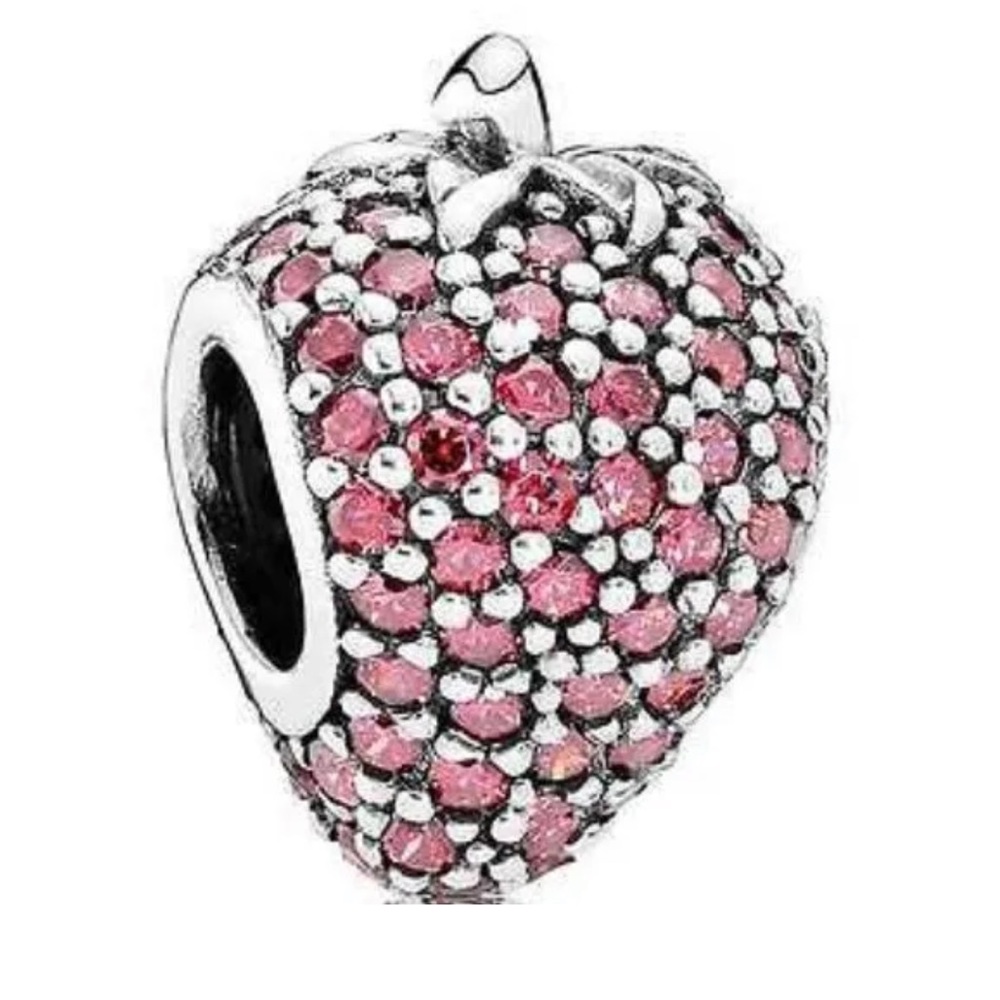 Pandora red strawberry pave charm.